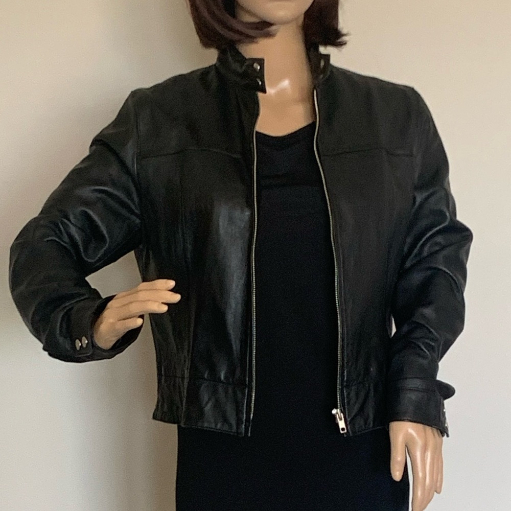 Mixit Black 100% Leather Jacket